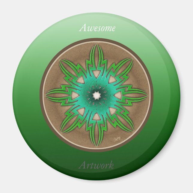 Grönt Sol Magnet (Framsidan)