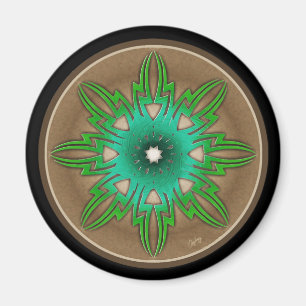 Grönt Sol Magnet