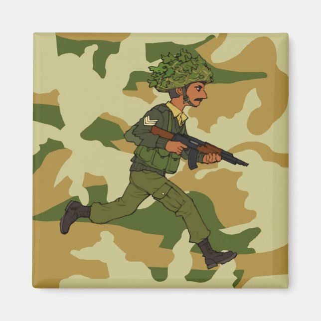 GRÖNT SOLDIER PAKISTAN MAGNET (Framsidan)