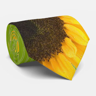 Grönt Solros Bröllop Tie Grönt Rand Slips