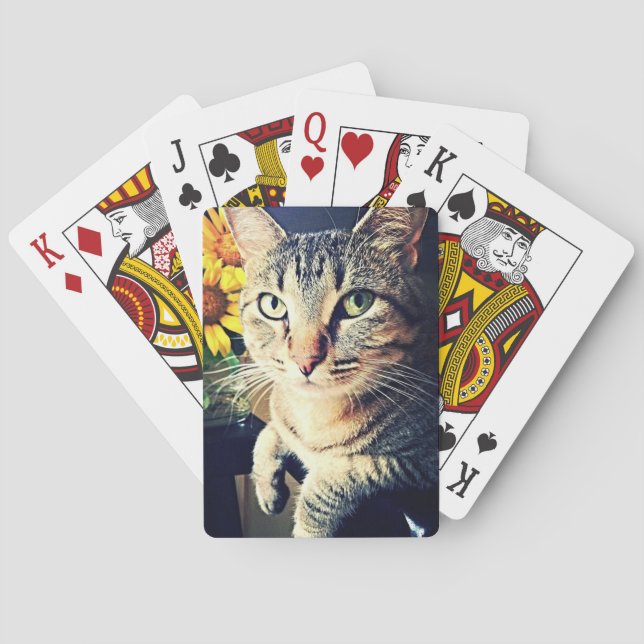 Grönt ’Solros’ Spel Kort (Baksidan)