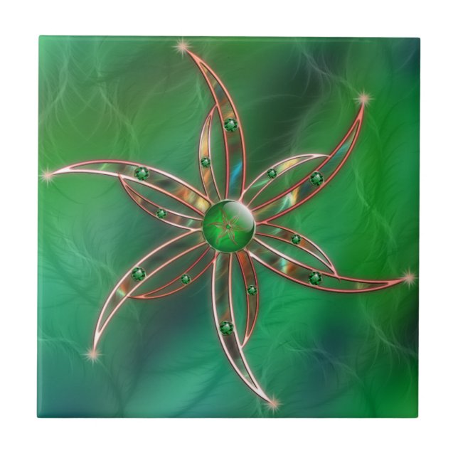 Grönt som gräsendekorativ ruta kakelplatta (Framsidan)