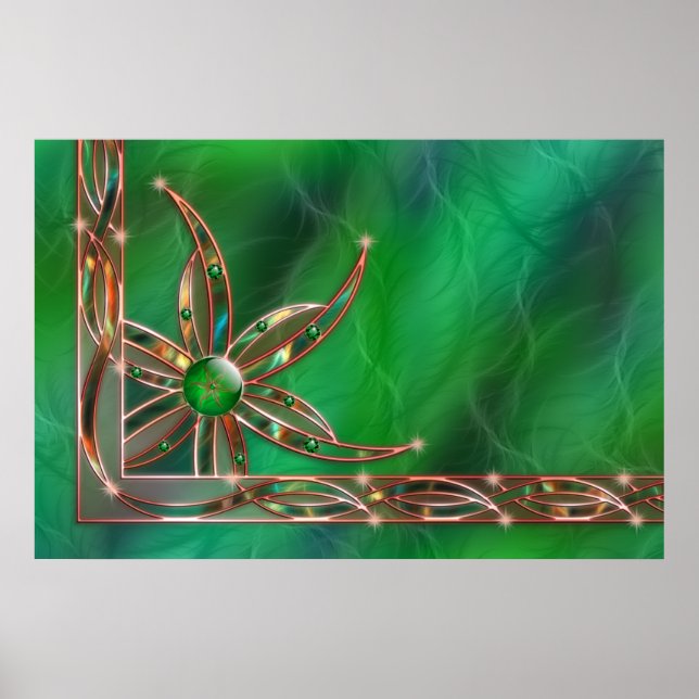 Grönt som grassutskrift poster (Framsidan)