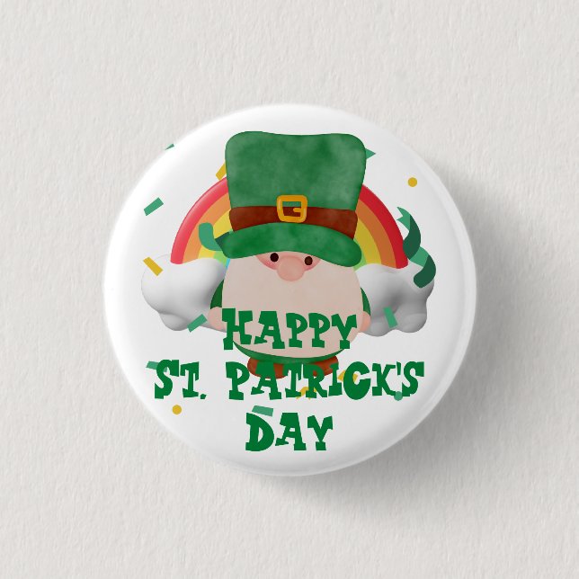 Grönt som hade tur som Shamrock St. Patrick's Day Knapp (Framsida)