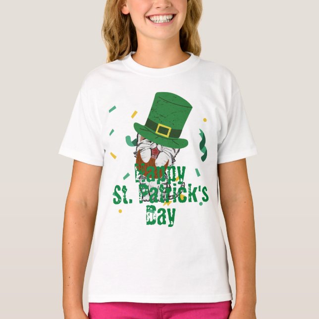 Grönt som hade tur som Shamrock St. Patrick's Day T Shirt (Framsida)