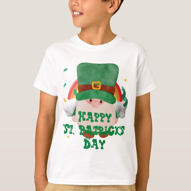 Grönt som hade tur som Shamrock St. Patrick's Day T Shirt (Framsida)