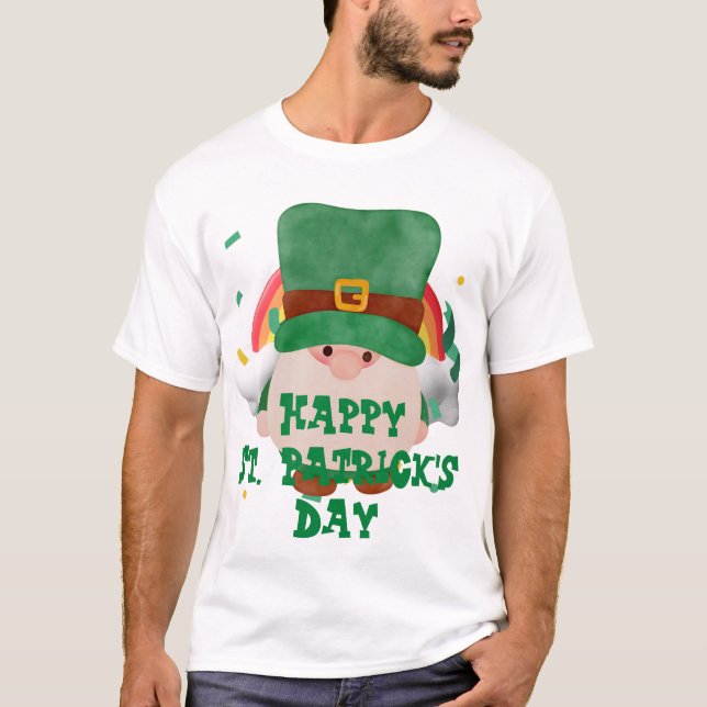 Grönt som hade tur som Shamrock St. Patrick's Day T Shirt (Framsida)