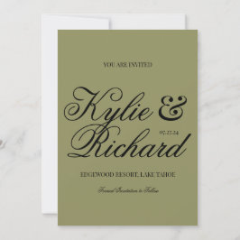 Grönt som har sparats datum inbjudningar