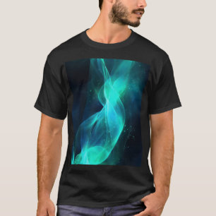 Grönt som viftar linjer med punkter t shirt