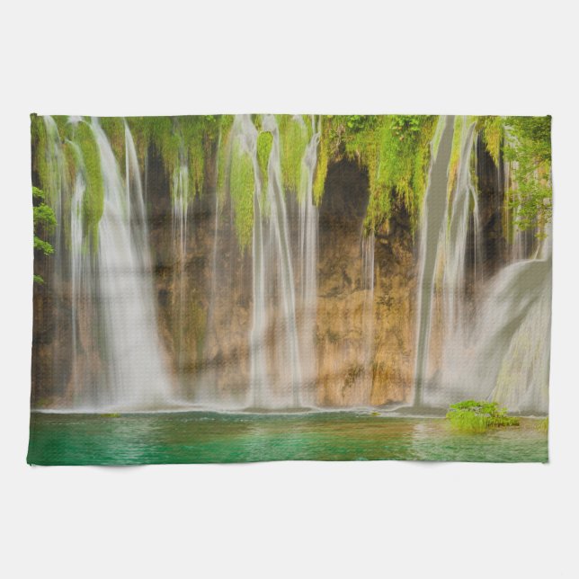 Grönt Sommarvatten Kökshandduk (Horisontell)