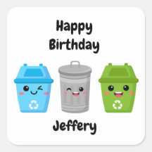 Grönt Sopor Lastbil - Barn födelsedag