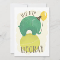 Grönt söt elefant. Djur från barns födelsedag. Hoo