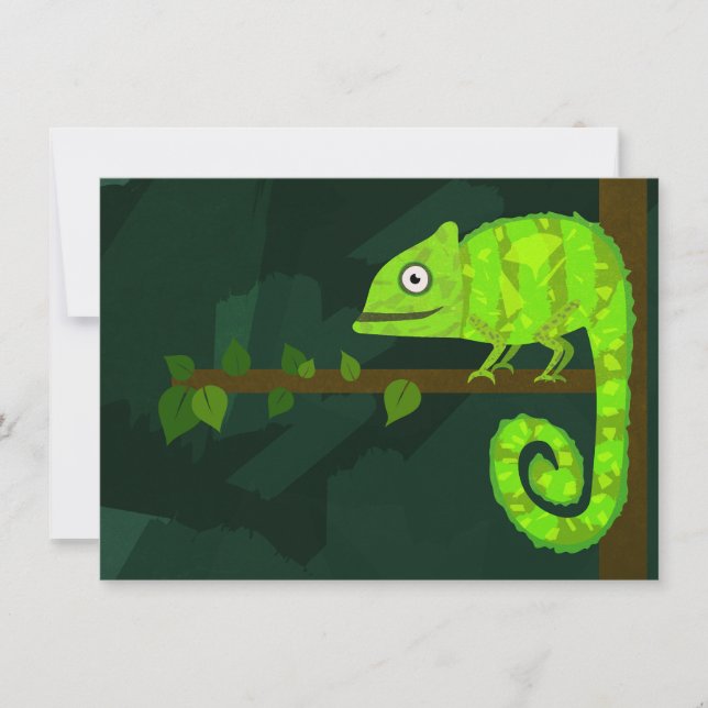 Grönt söt kameleon (Framsida)