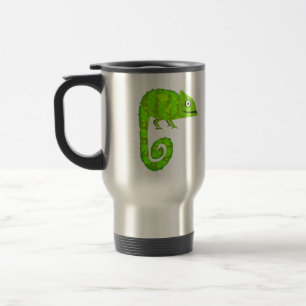 Grönt söt kameleon resemugg