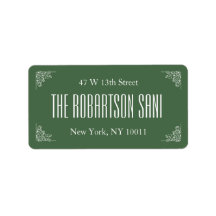 Grönt Sött Par Monogram Hjärtat Returadress