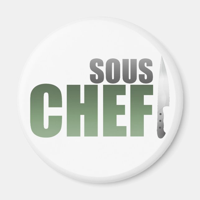 Grönt Sous Chef Magnet (Framsidan)