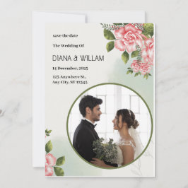 Grönt Spara datum enkelt Inbjudningar