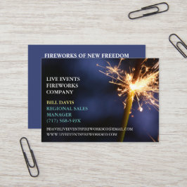 Grönt Sparkler juli 4:e butikshandel, Fireworks Visitkort