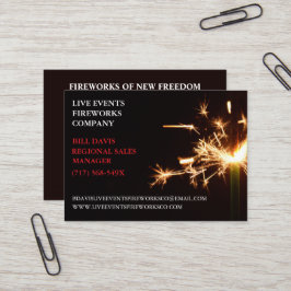 Grönt Sparkler juli 4:e butikshandel, Fireworks Visitkort