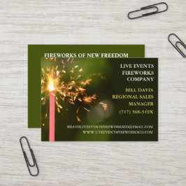 Grönt Sparkler juli 4:e butikshandel, Fireworks Visitkort