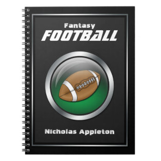 Grönt Sphere - Fantasy Football Notebook Anteckningsbok Med Spiral
