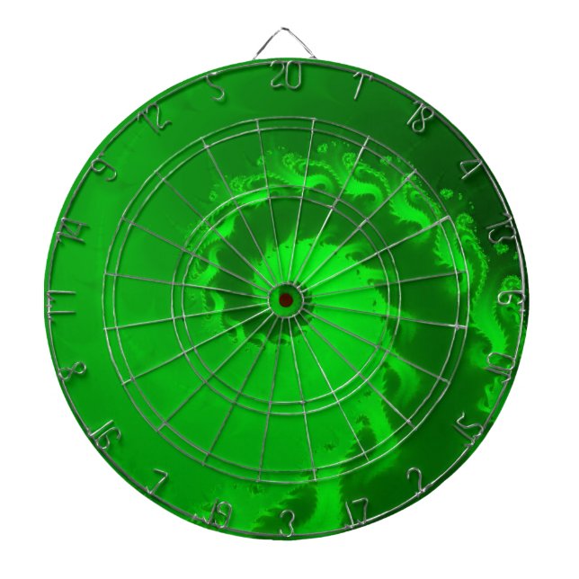 Grönt Spiral Fractal Dart Board Piltavla (Framsidan)