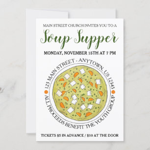 Grönt Split Pea Soppa Bowl Cookoff Supply Food Fes Inbjudningar