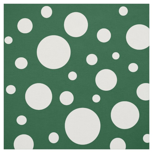 Grönt Spots Fabric Tyg (Provkarta)