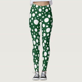 Grönt Spots Leggings