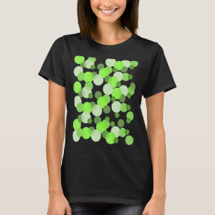 Grönt Spots Polka-punkt T Shirt