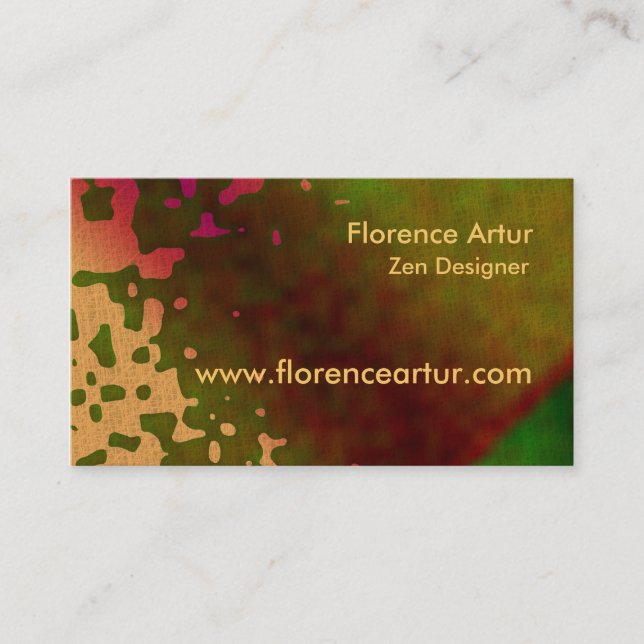 Grönt Spots visitkorten Visitkort (Framsida)