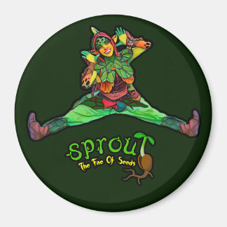 Grönt Sprout Magnet