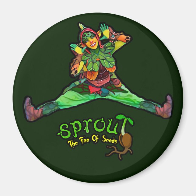 Grönt Sprout Magnet (Framsidan)