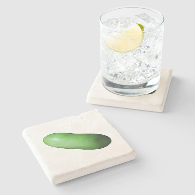 Grönt Squash (vintermelon) Stenunderlägg (Sidan)