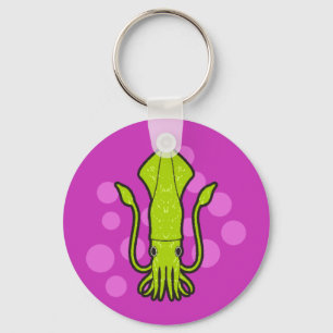 Grönt Squid Keychains Nyckelring