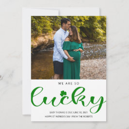 grönt st patrick's day baby/gravid julkort