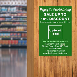 Grönt St. Patrick's Day Business Sale Poster