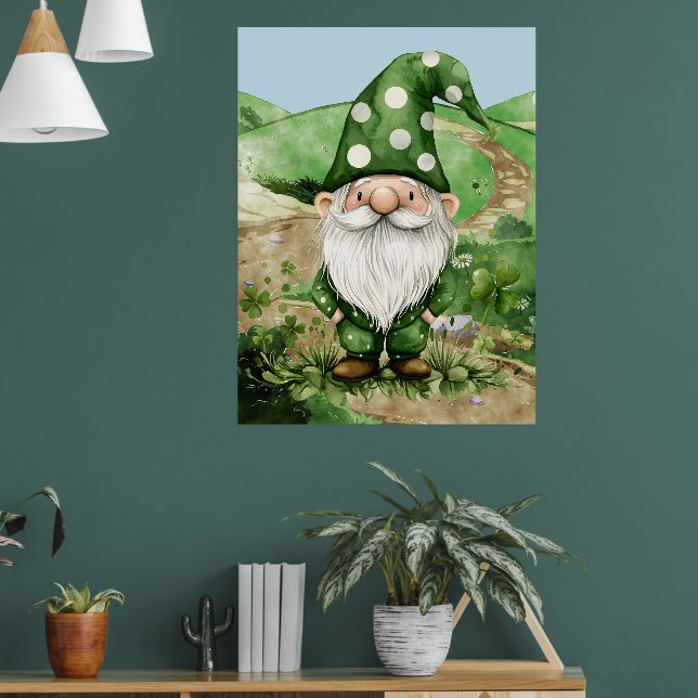 Grönt St. Patrick's Day Gnomes Poster (Vardagsrum 1)