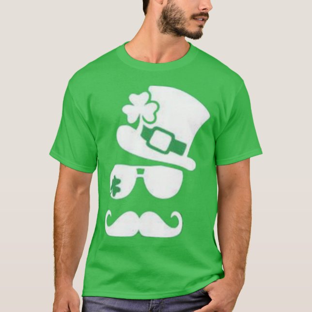 Grönt St. Patrick's Day Leprechaun Lucky Shamrock T Shirt (Framsida)