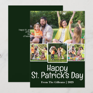 Grönt St. patrick's day Shamrocks family 4 foto Julkort