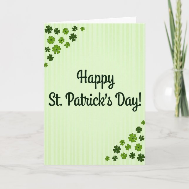 Grönt St Patricks kraftpapper Utseende Kort (Framsida)
