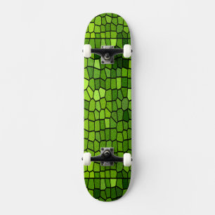 Grönt Stain Glass Design Skateboard Bräda 20 Cm