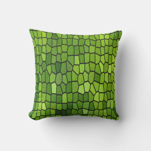 Grönt Stain Glass Mosaic Kudde
