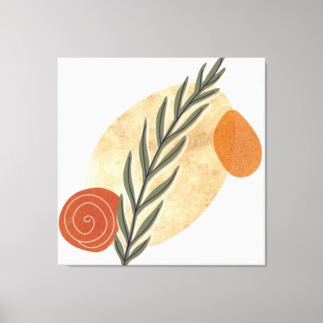 Grönt Stalk Boho Canvastryck (Framsida)