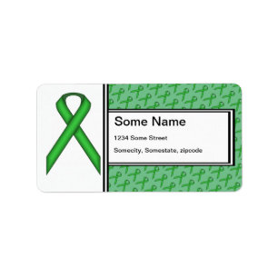 Grönt Standard Ribbon av Kenneth Yoncich Adressetikett