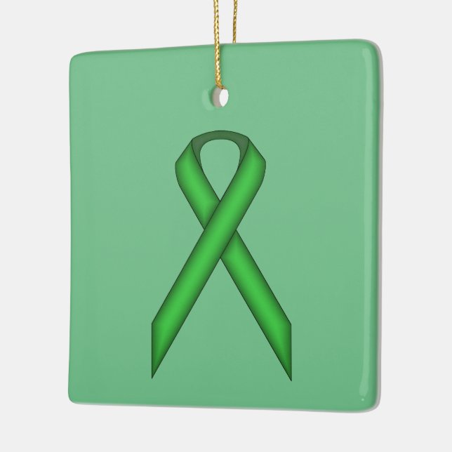 Grönt Standard Ribbon av Kenneth Yoncich Julgransprydnad Keramik (Vänster)