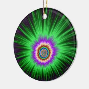 Grönt Star Burst för ornament