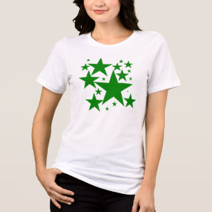 Grönt Star-design T-shirt I Triblend-tyg