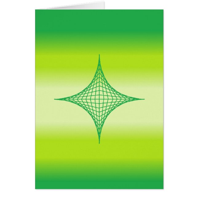 Grönt Star Hälsningskort (Framsidan)