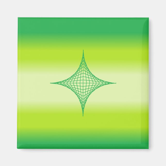 Grönt Star Magnet (Framsidan)